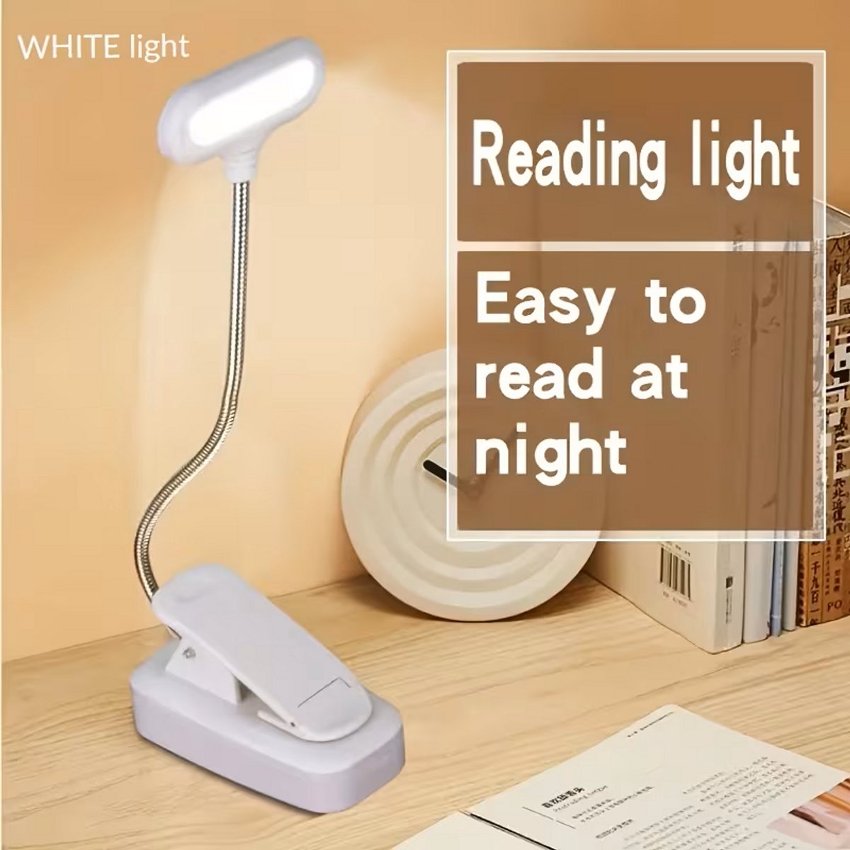 LED Bureaulamp met Verstelbare Arm & Clip - Ontwerp voor Lezen, Nachtkastje, Kantoor, Bureau
