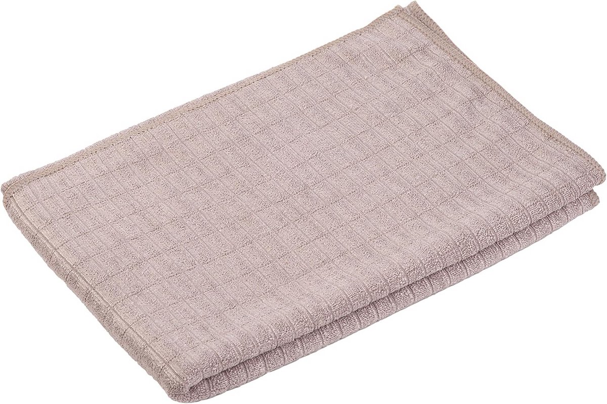 Set van 3 microvezel theedoeken 50 x 70 cm - Taupe