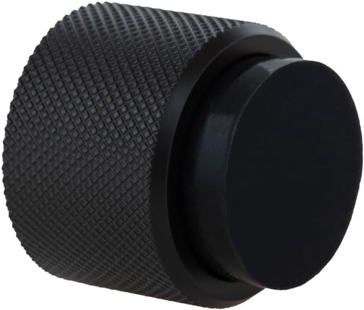 Design Deurstopper voor Wand met Gekartelde Diamanten - Zwart Gelakt Staal - 28 x 28 mm