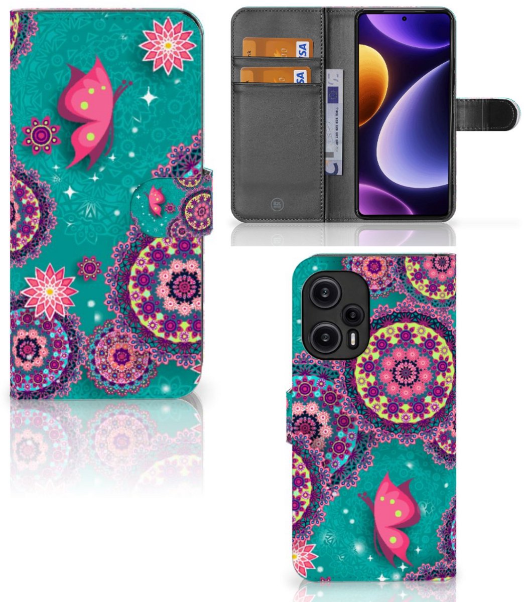 Xiaomi Poco F5 Hoesje Cirkels en Vlinders