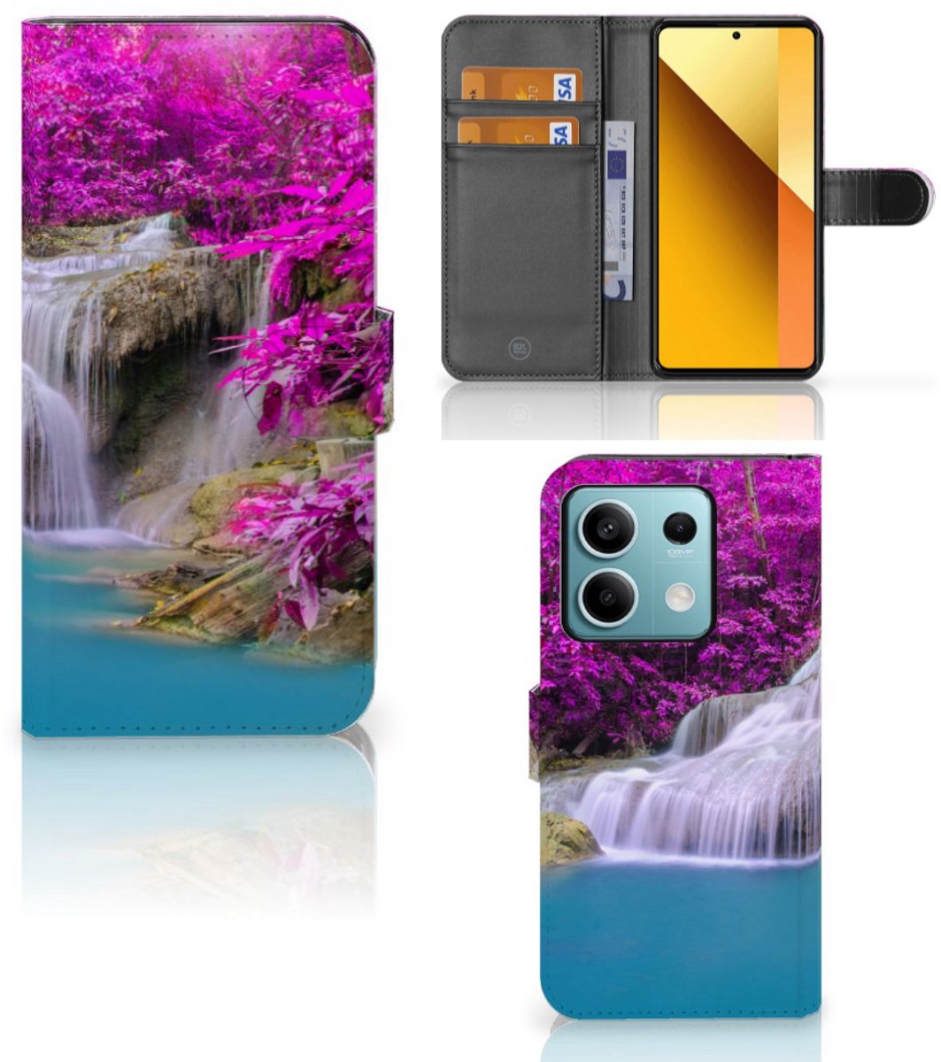 Book Case voor Xiaomi Redmi Note 13 5G Flip Cover Waterval