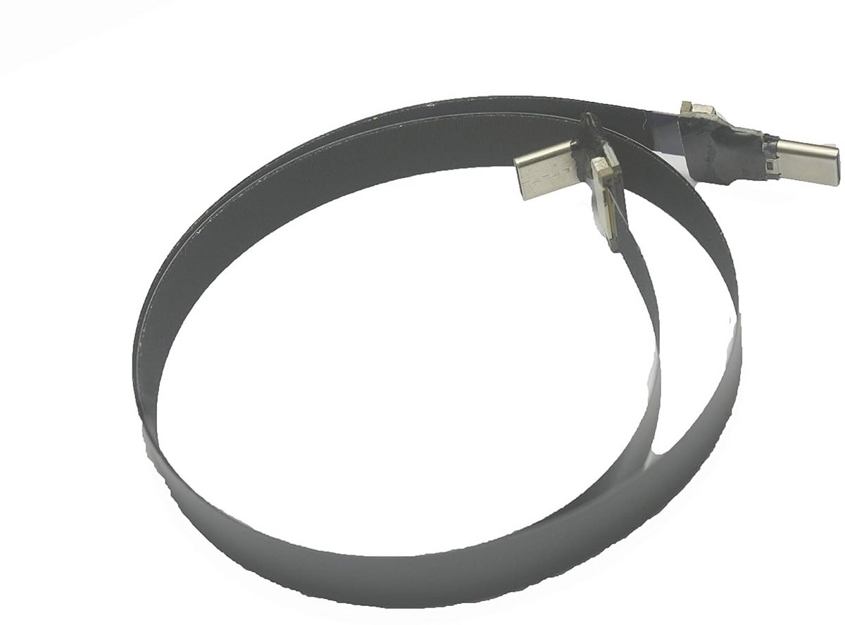 Slanke Platte USB-C Kabel 90 Graden Hoek - Opladen en Synchronisatie (80CM)