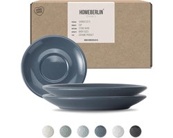 Set van 2 Design Cappuccino Kopjes - 200 ml Hoogwaardige Steenware Koffiekoppen
