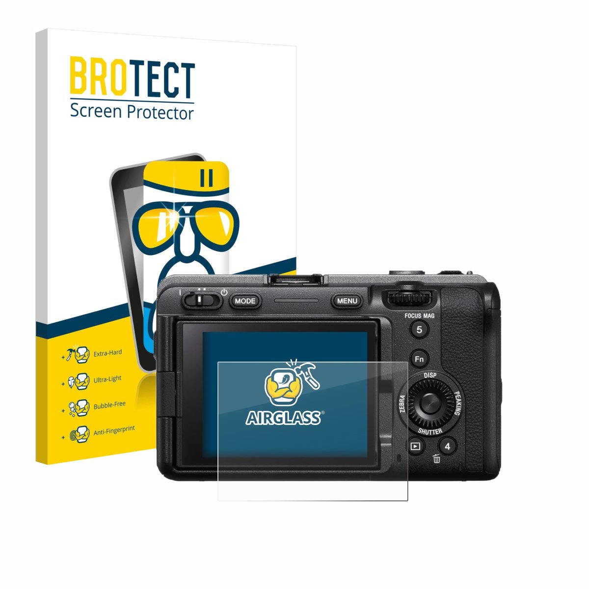 Screenprotector voor Sony FX3A (ILME‑FX3A) Beschermglas transparant