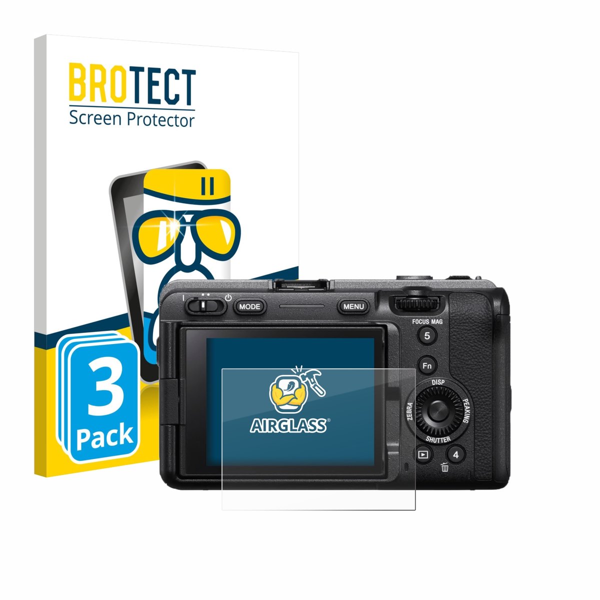 Screenprotector 3 Stuks voor Sony FX3A (ILME‑FX3A) Beschermglas transparant