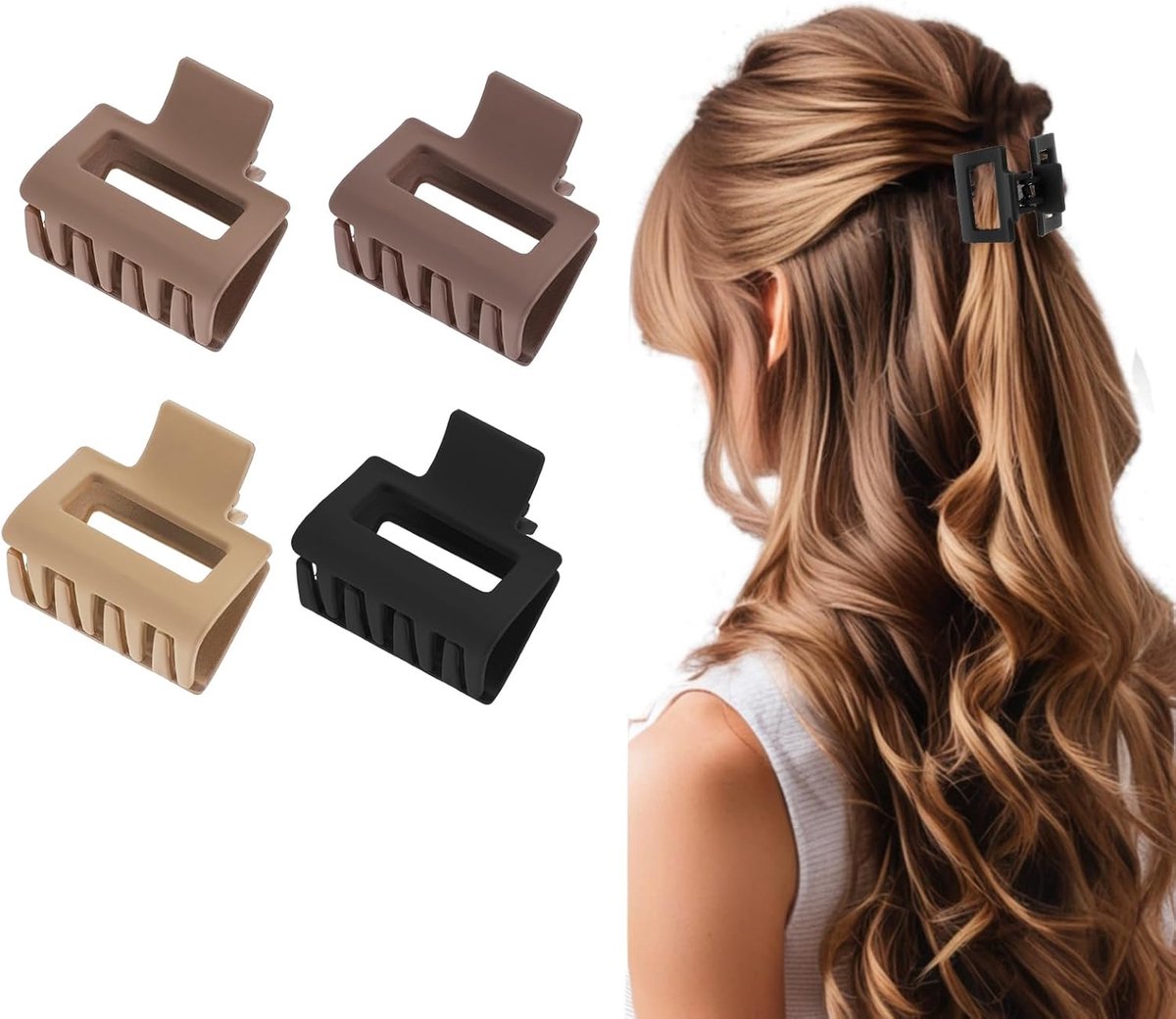 4 Stuks Medium Haarspelden - Antislip Haaraccessoires voor Dames en Meisjes