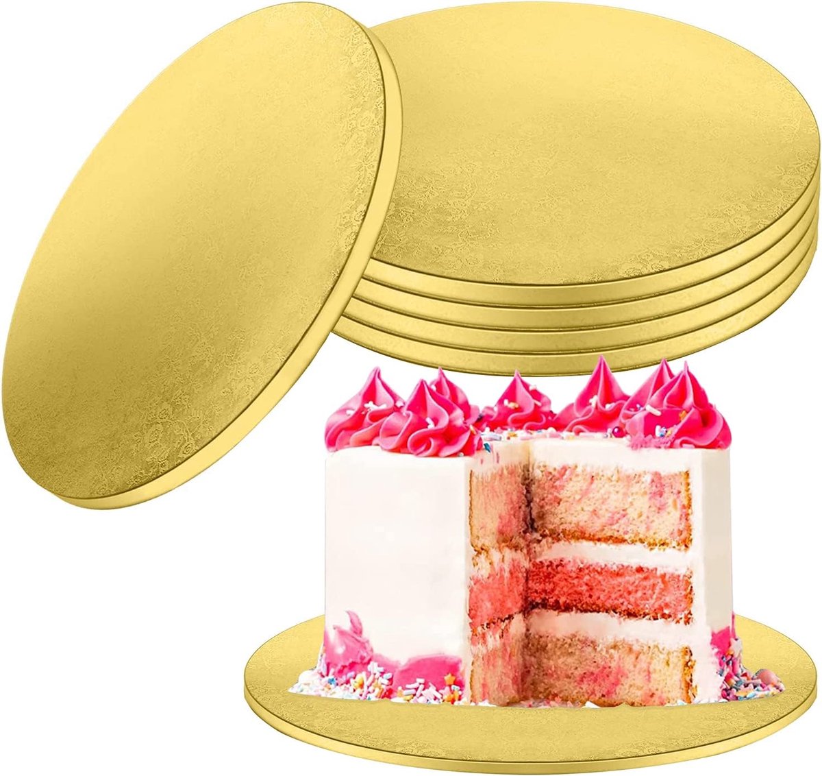 Ronde Taartstandaards 30 cm - Taartbord voor Decoratie en Transport - Set van 5