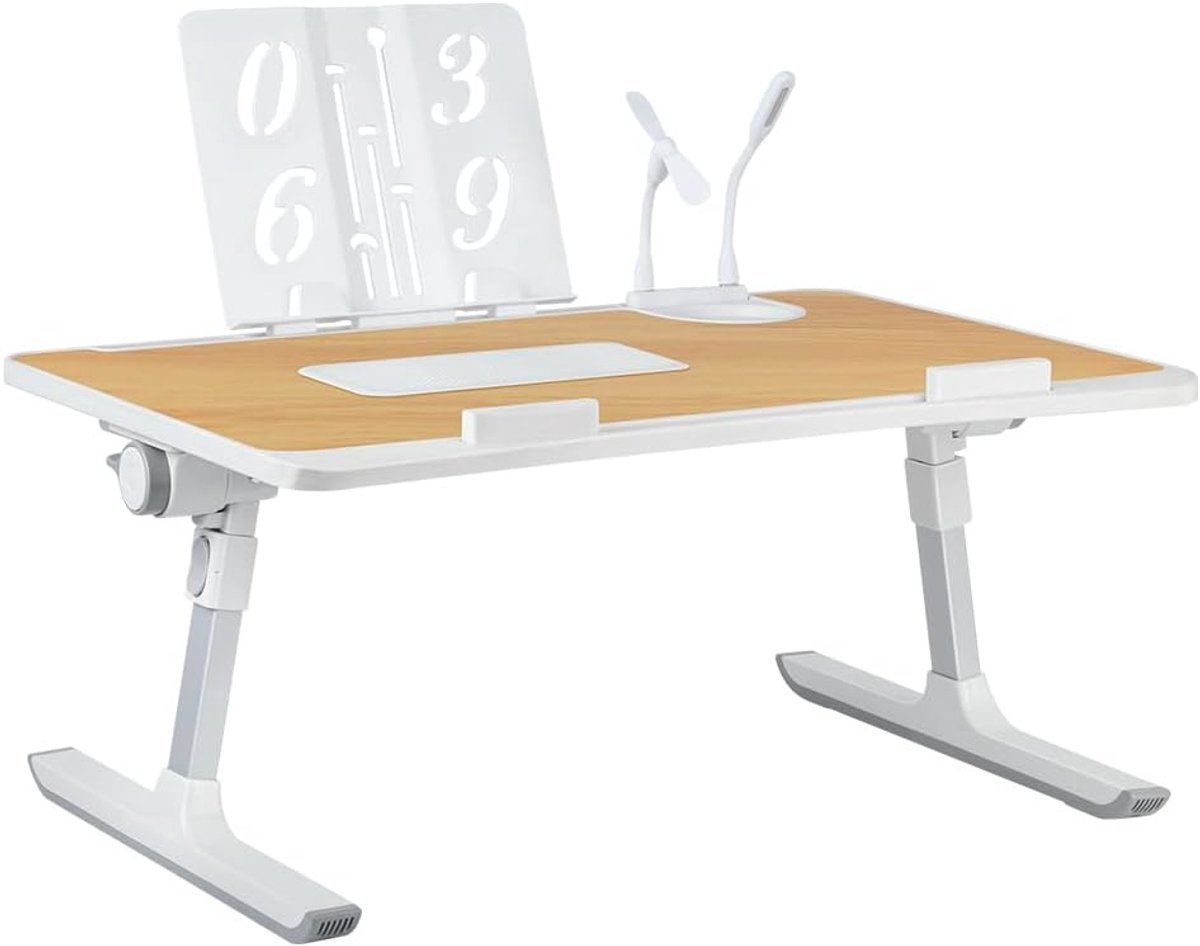 Opvouwbare Bedtafel voor Laptop tot 17 Inch - Verstelbare Hoeken en Compact Ontwerp