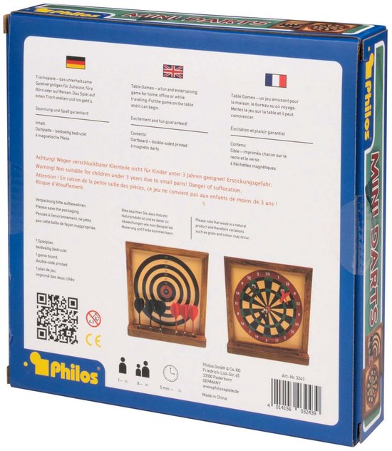 Philos Mini Darts spel - Multicolor dartbord voor kinderen en volwassenen. — afbeelding 3