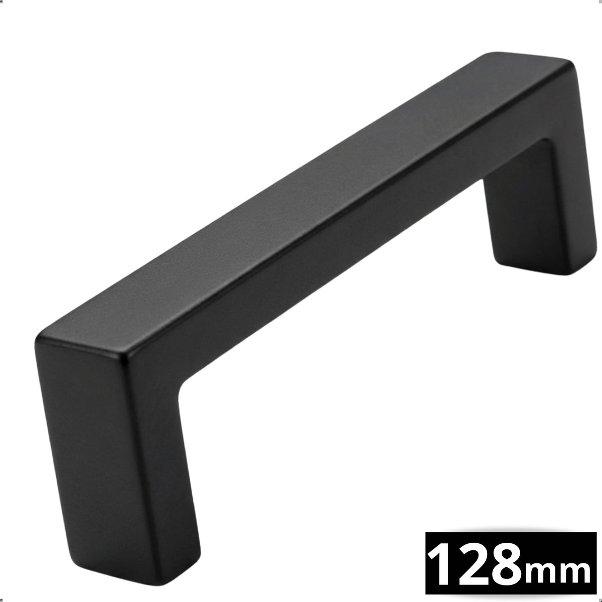 Handgreep Zwart RVS - Boormaat 128mm - Incl Schroeven