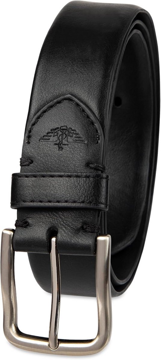 Heren Luxe Leren Stretch Riem Zwart Casual en Formeel