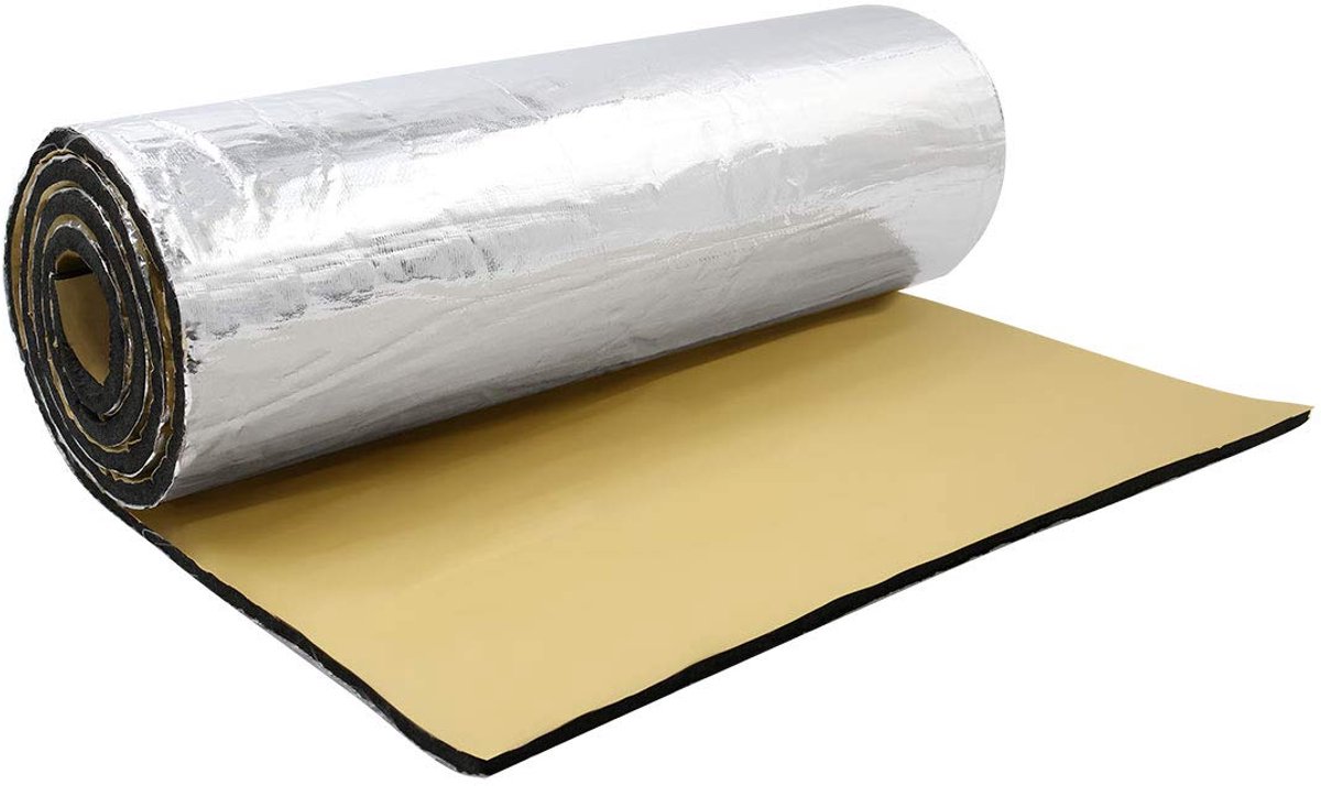 197mil 5 mm 21.4 sqft Auto Geluidsisolatie Isolatie Mat Glasvezel Katoen Liner 79 x 39 inch