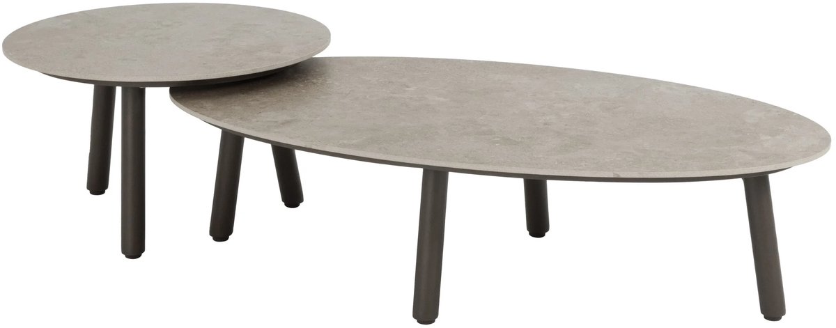 Salute lounge tuintafels set van 2 terre keramisch blad Taste 4SO