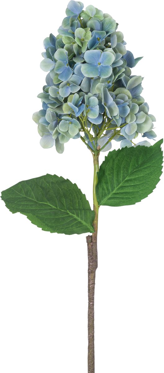 Easyplants | Kunst Hortensia 93 cm blauw | Zijde | Nepbloemen | blauw | Onderhoudsvrij | Kant-en-klaar