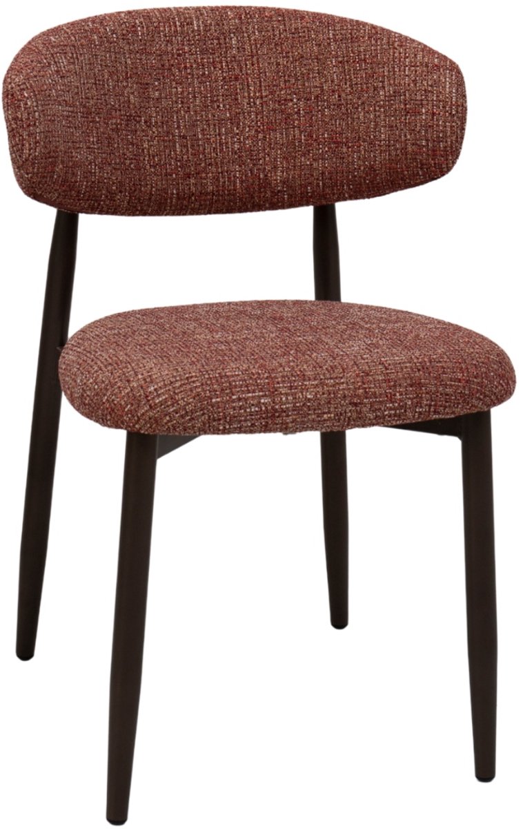 DÉJA Living Eetkamerstoel Skara - Rood/Brons - Set van 2