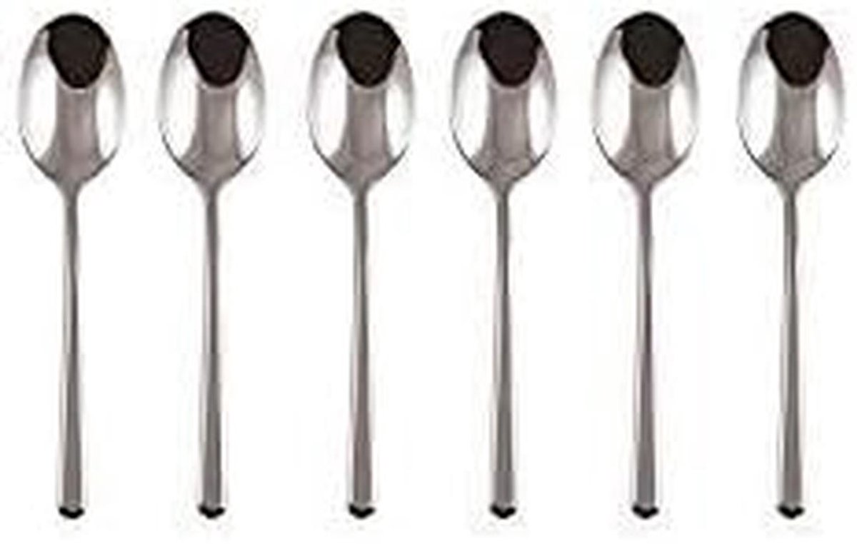Set van 6 RVS Koffielepels voor Moka