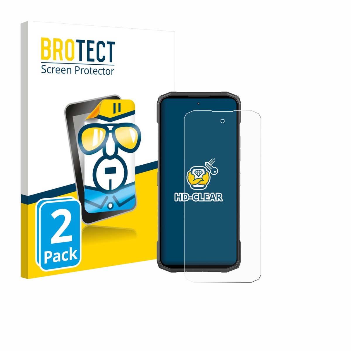 BROTECT - Screenprotector voor Doogee Blade 20 - Folie Beschermfolie transparant 2 Stuks