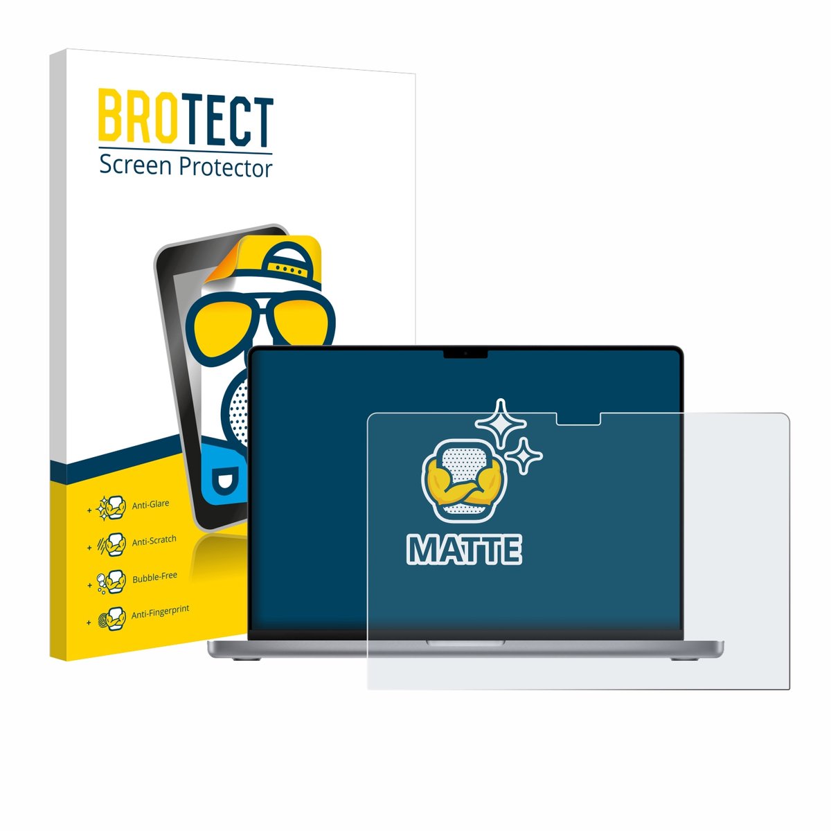 BROTECT - Screenprotector voor Apple MacBook Pro 16" 2023 - Folie Beschermfolie matte