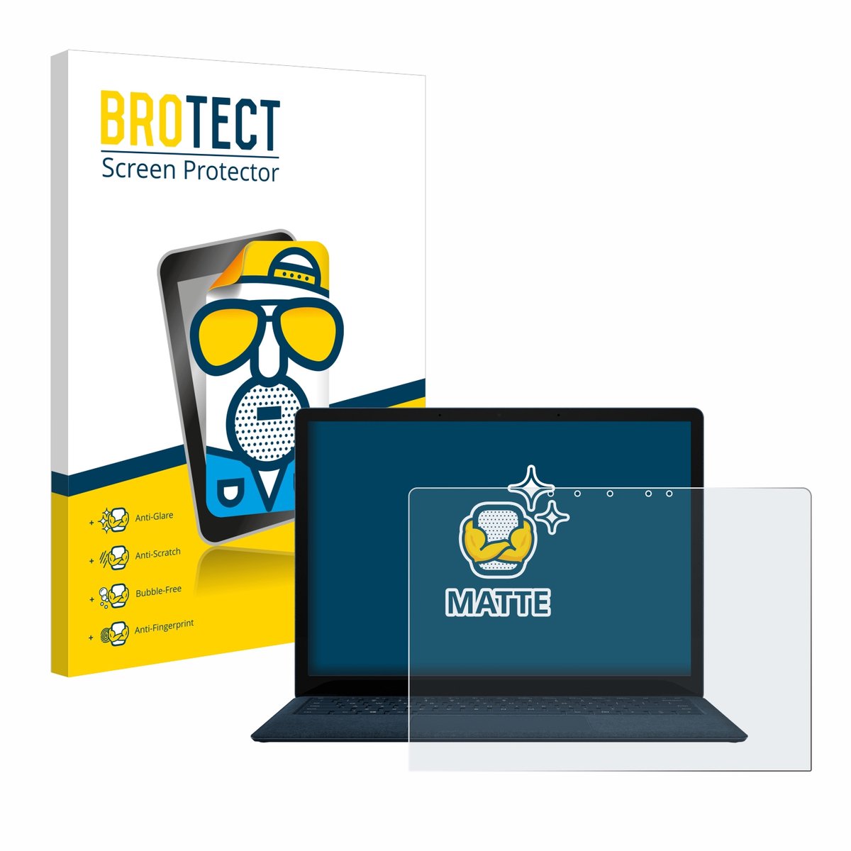 BROTECT - Screenprotector voor Microsoft Surface Laptop 4 13.5" - Folie Beschermfolie matte