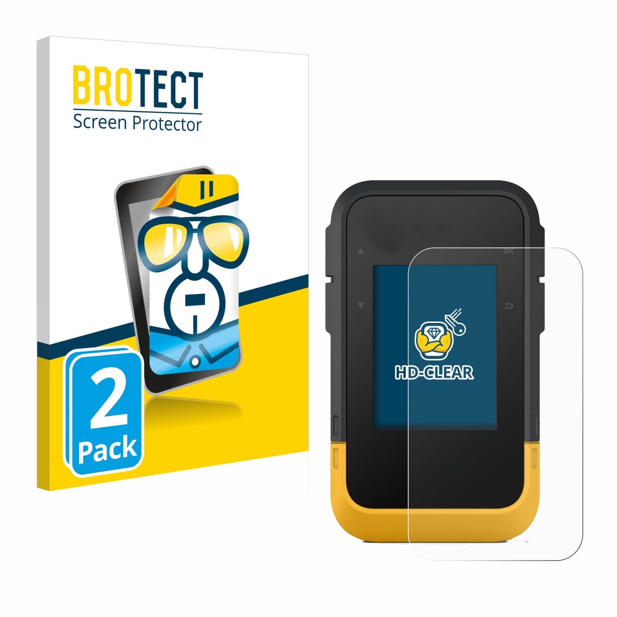 BROTECT - Screenprotector voor Garmin eTrex SE - Folie Beschermfolie transparant 2 Stuks
