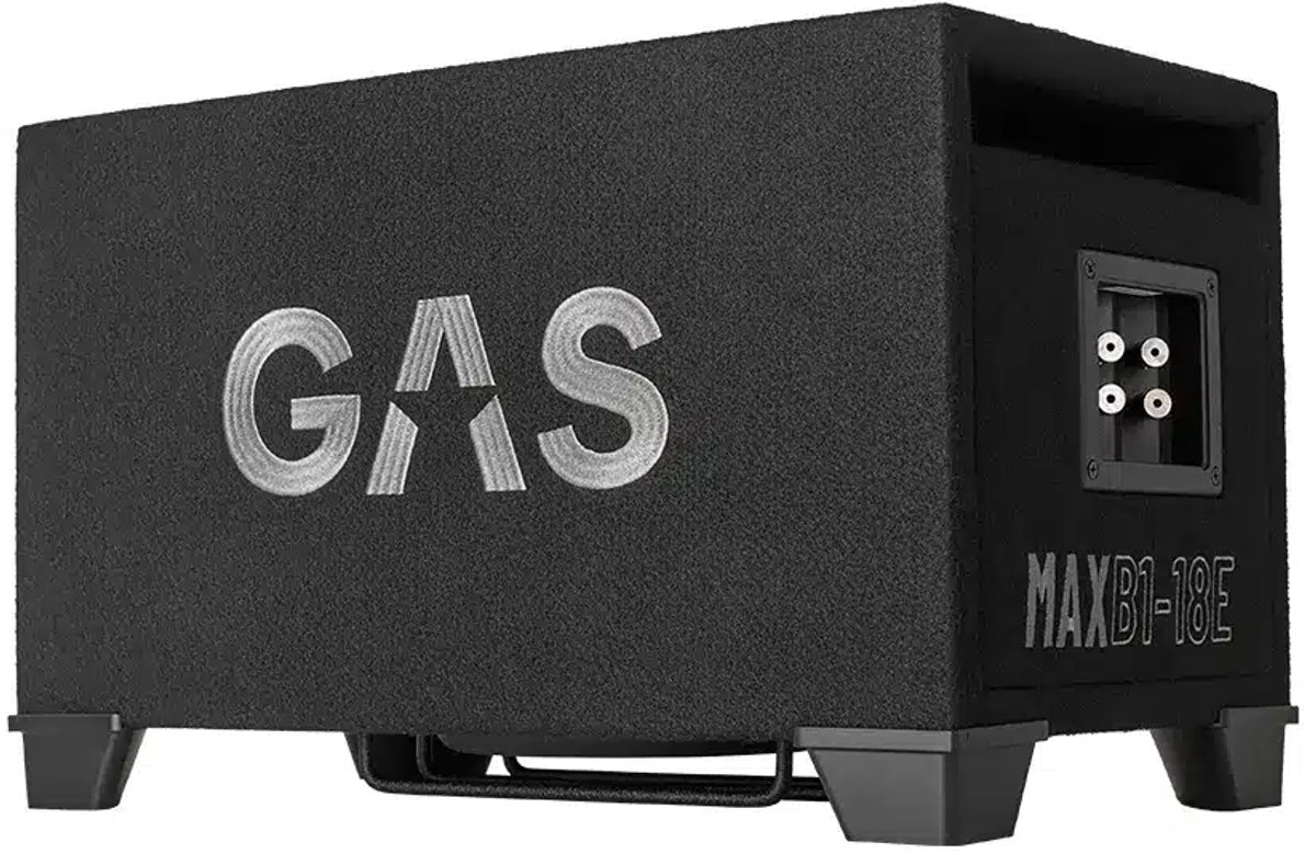 GAS MAX B1-18E 8 inch subwoofer 500W RMS incl gepoorte kist met grill