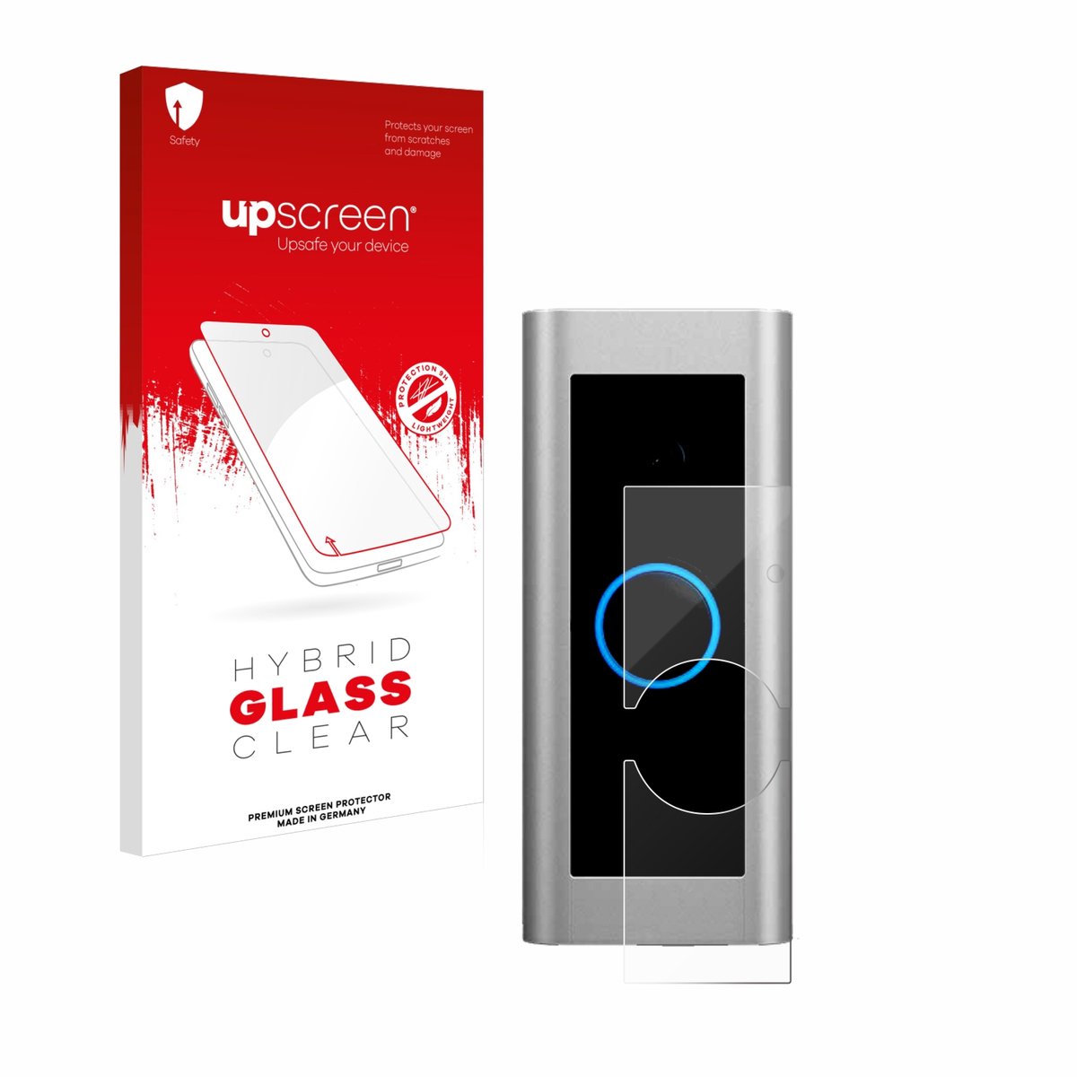 upscreen - Screenprotector voor Ring Video Doorbell Pro 2 - Folie Beschermfolie Beschermglas transparant