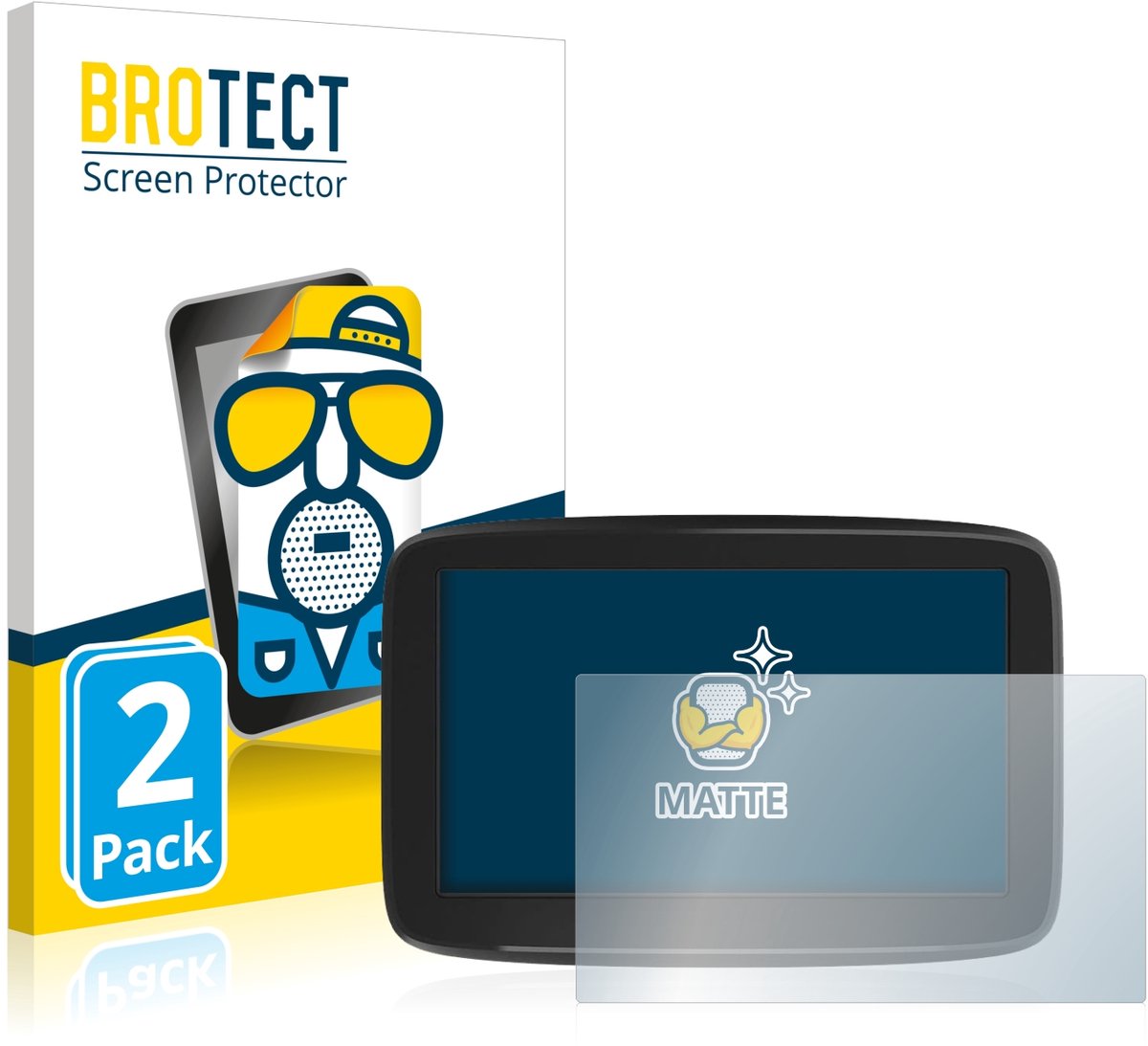 BROTECT - Screenprotector voor TomTom GO Classic 5" - Folie Beschermfolie matte 2 Stuks