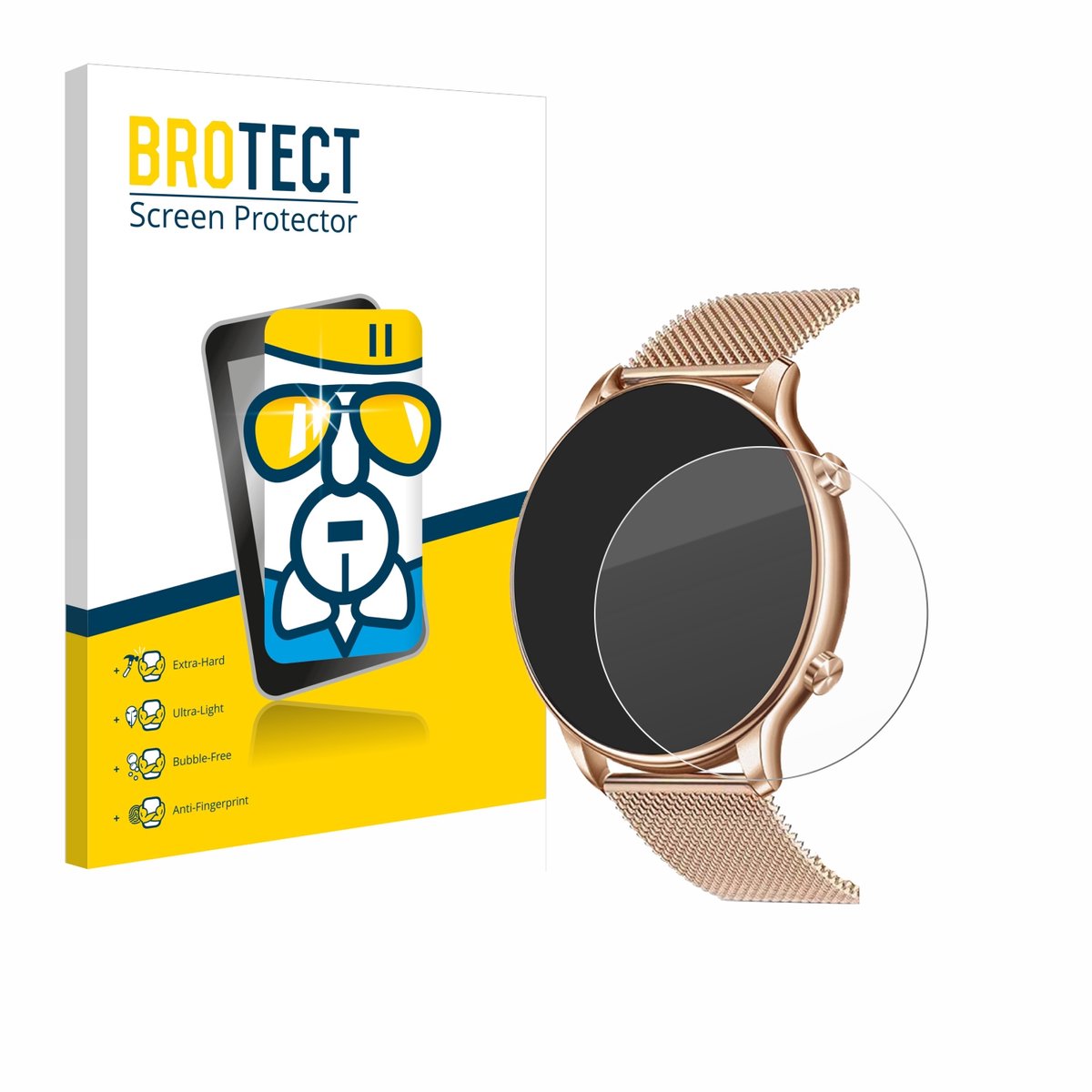 Screenprotector voor Luniqueshop LSWATCH 1.32" Beschermglas transparant
