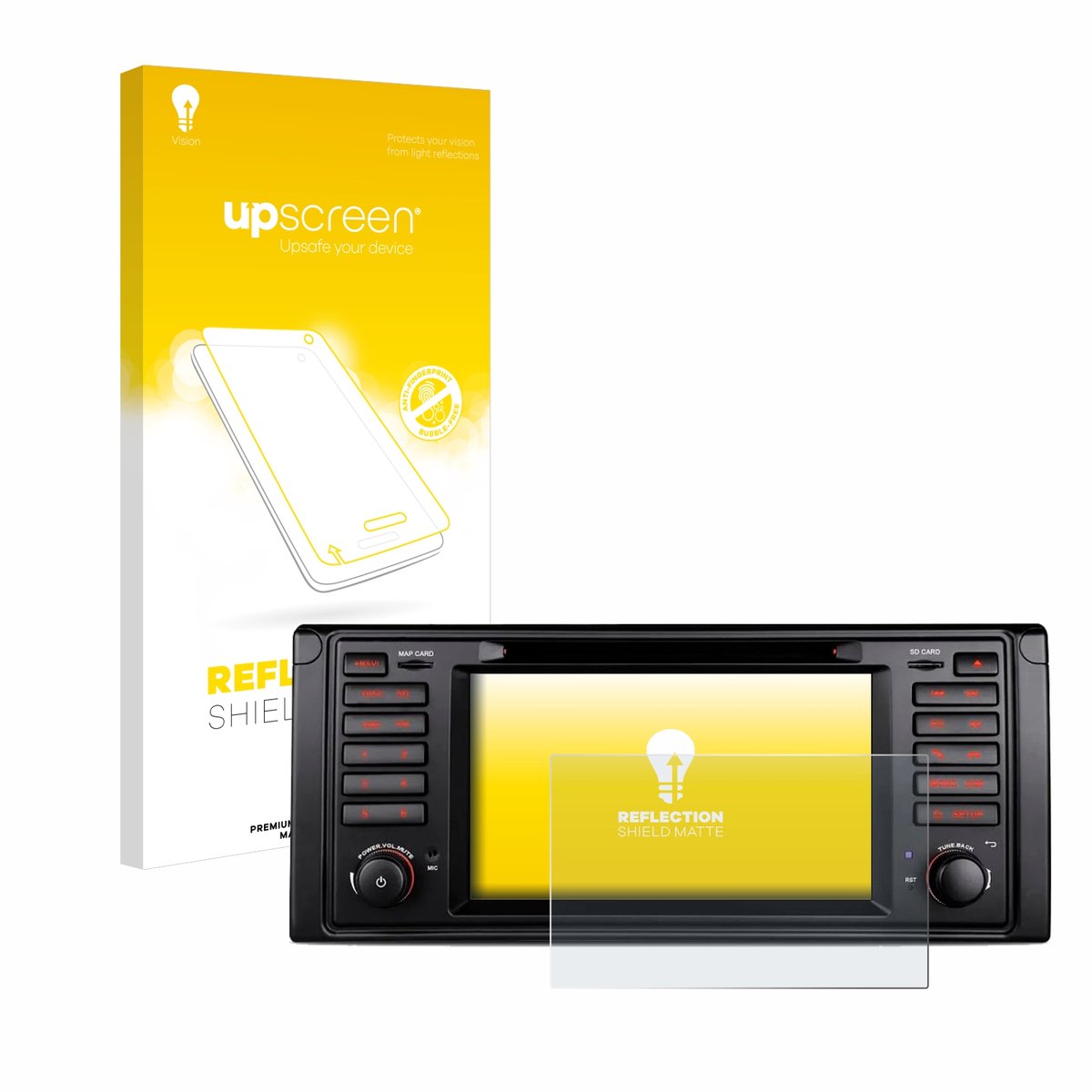 upscreen - Screenprotector voor Xtrons IQ7039B - Folie Beschermfolie anti glare matte