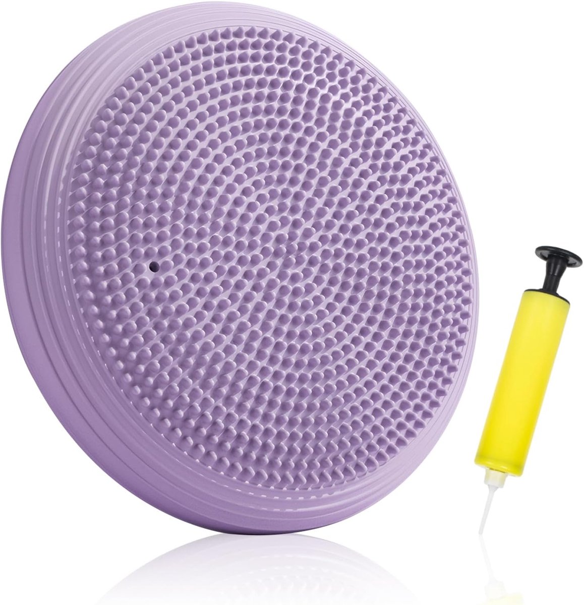 Wiebelkussen - Balanskussen - Balkussen - Komfortabel Zitten - Volwassenen en kinderen - Balansbord - Balance Board - Balanstrainer - Balansbal - Fitnessbal - Lichtpaars - 34 cm met Handpomp - van Imperatoris