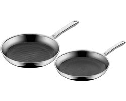 WMF Koekenpannenset Profi Resist - Non Stick 2-Delig ø 24 & 28 cm - geschikt voor alle warmtebronnen - standaard anti-aanbaklaag