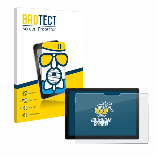 BROTECT matte screenprotector verpakking met een tablet met matglas.