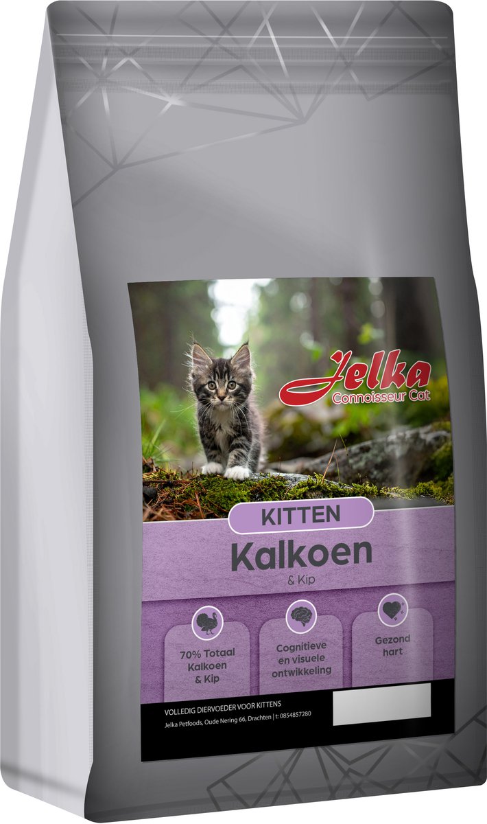 Jelka Connoisseur kattenvoer Kitten 70% Kalkoen & Kip 1.5kg - Graanvrij