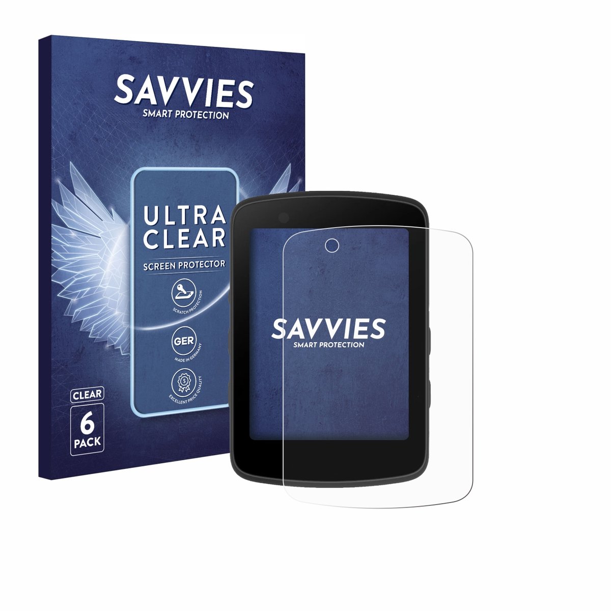 Savvies - Screenprotector voor Bryton Rider 650 - Folie Beschermfolie transparant 6 Stuks