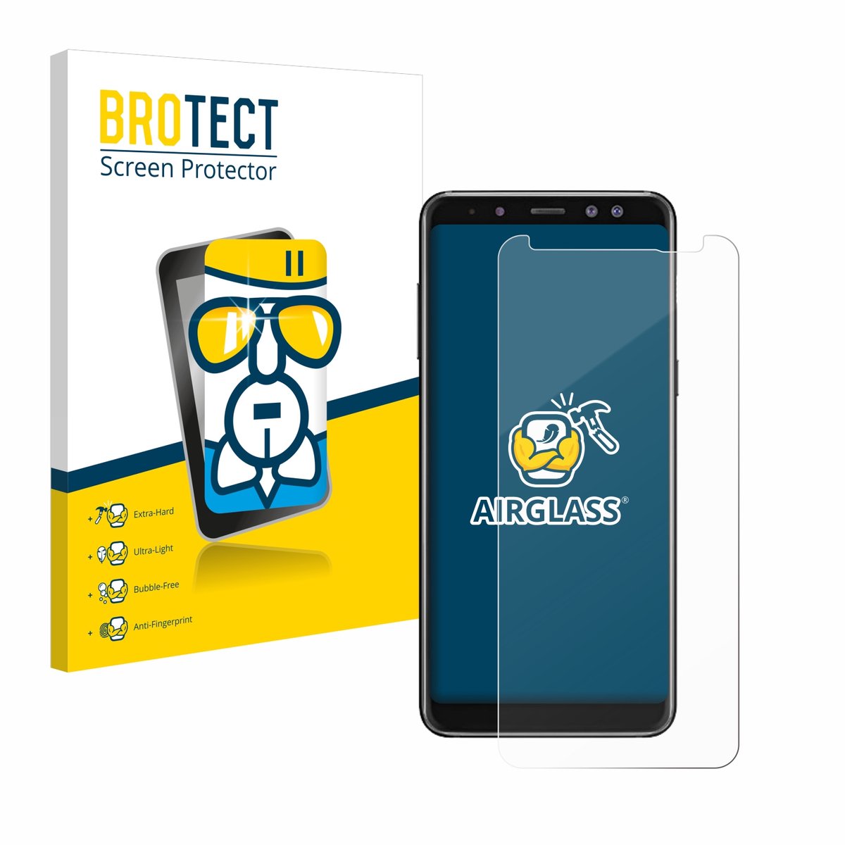 Screenprotector voor Samsung Galaxy A8 2018 Beschermglas transparant