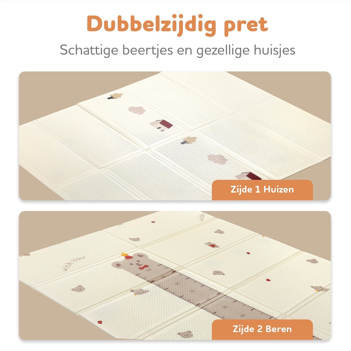 GrowUkkie Speelmat - Speelkleed Baby - Binnen En Buitenkleed - 175x150cm - Opvouwbaar - Inclusief Opbergtas — afbeelding 3