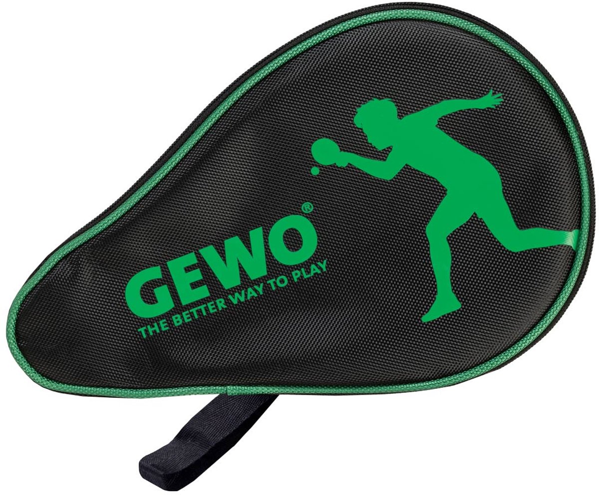 Gewo Tafeltennis Bathoes Nova Rond Met Ballenvak - Groen- voor 1 bat