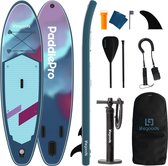 LifeGoods SUP Board Allround Compact - 120 KG Draagkracht - 300 x 76 cm - Opblaasbaar - Compleet SUP pakket - Blauw/Paars