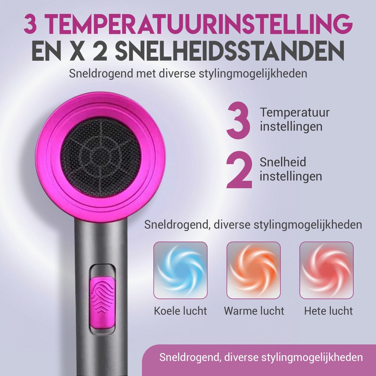 Aydin Online Professionele Föhn met Diffuser 1200W - afbeelding 3