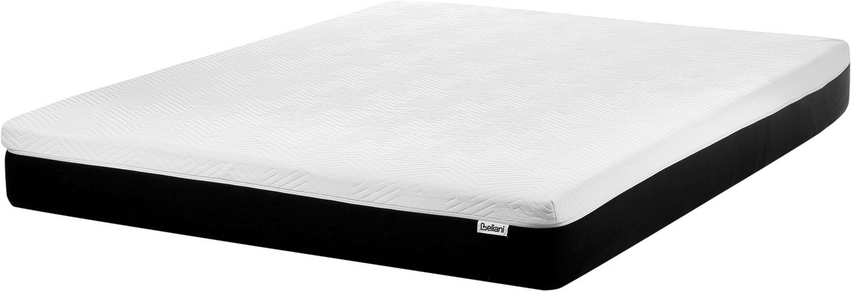 Beliani TREASURE - Schuimmatras stevig - Zwart/Wit - 160 x 200 cm - Latex