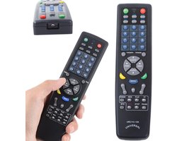 Universele Afstandsbediening - TV en Smart TV Remote - Multifunctioneel voor DVD VCR SAT CD AUX - Home Audio Video Controller - Werkt op 2x AAA - Zwart