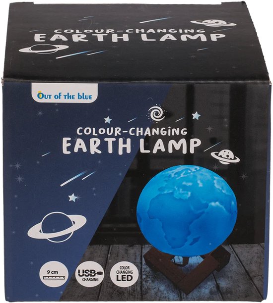 Nachtlamp Kleur veranderende lamp, aardetint, ca. 10 cm, verschillende lichtstanden, met USB-kabel afstandsbediening van Merkloos — afbeelding 2