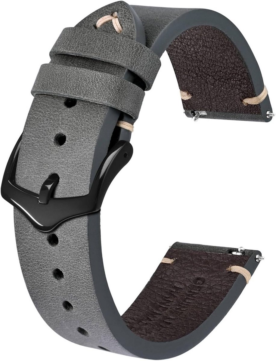Handgemaakte Leren Horlogebandjes met Snelluiting voor Heren (18, 20, 22 mm)