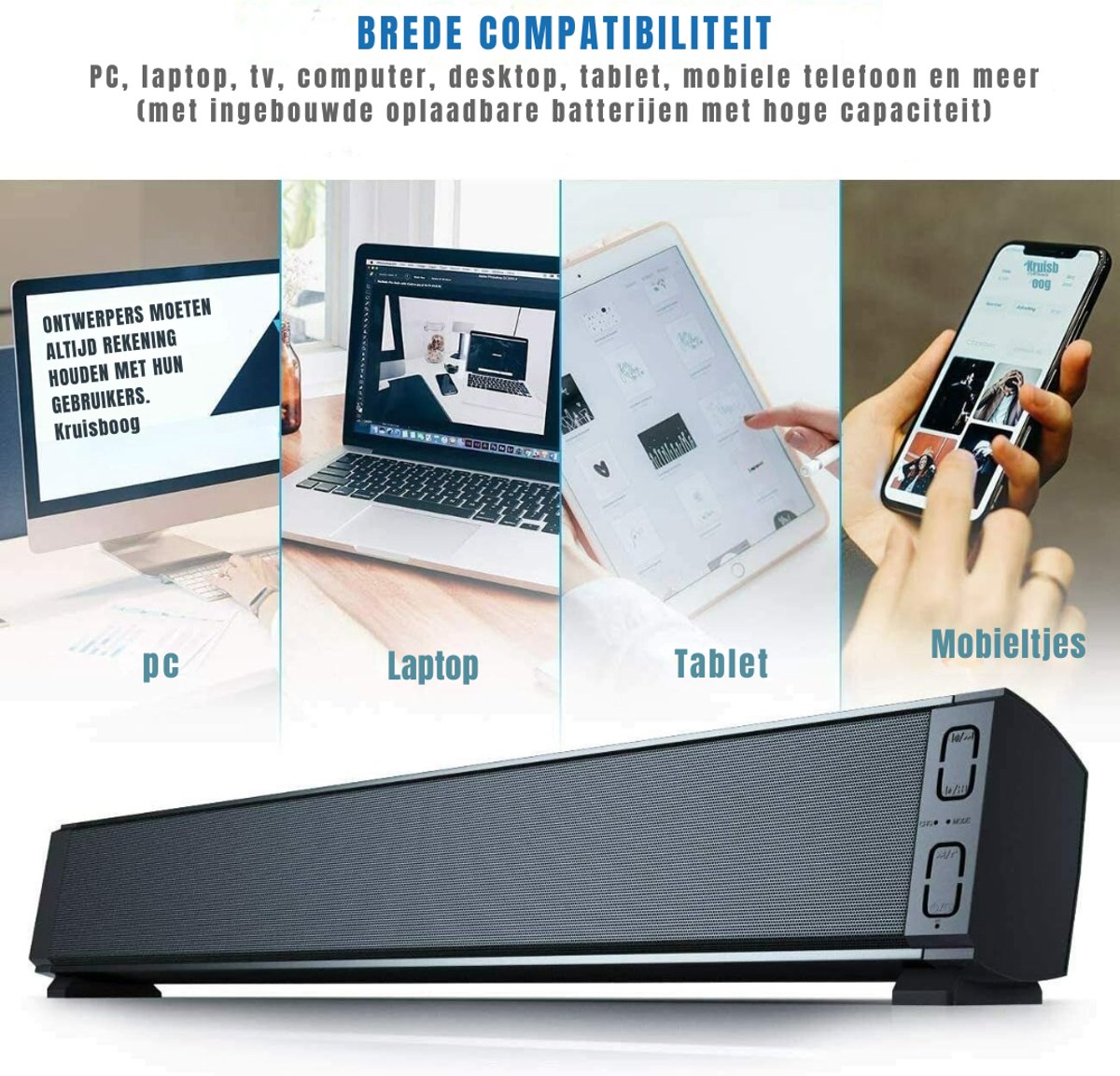 Zyrex® Soundbars – Soundbar met DSP-Technologie – Speaker met Bluetooth - Zwart - 59cm x 9cm x 9cm thumbnail 7