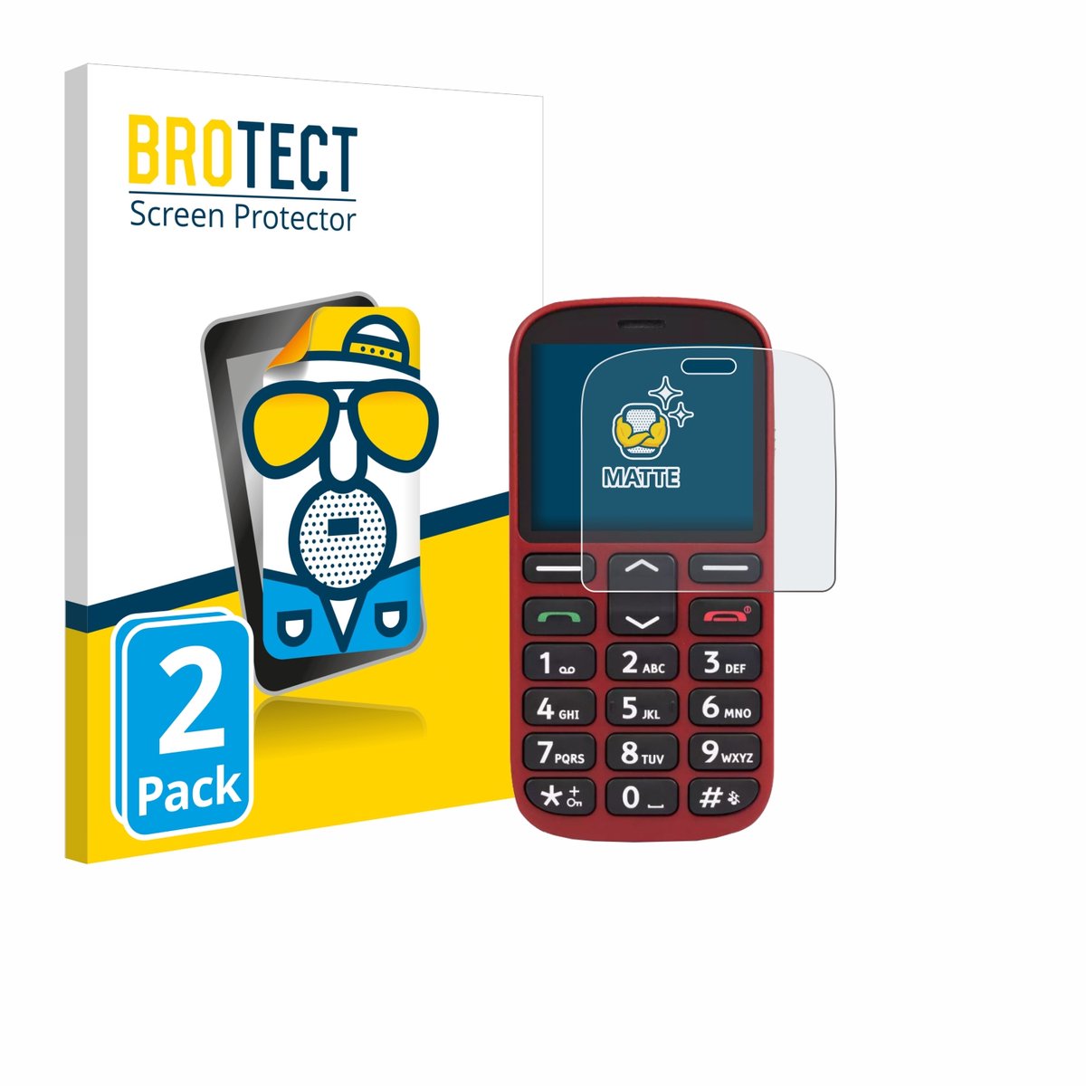 BROTECT - Screenprotector voor Doro 1360 - Folie Beschermfolie matte 2 Stuks