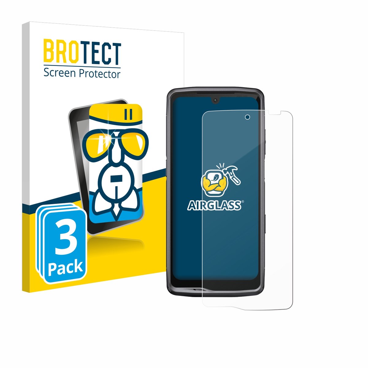 Screenprotector 3 Stuks voor Crosscall Stellar M6 Beschermglas transparant