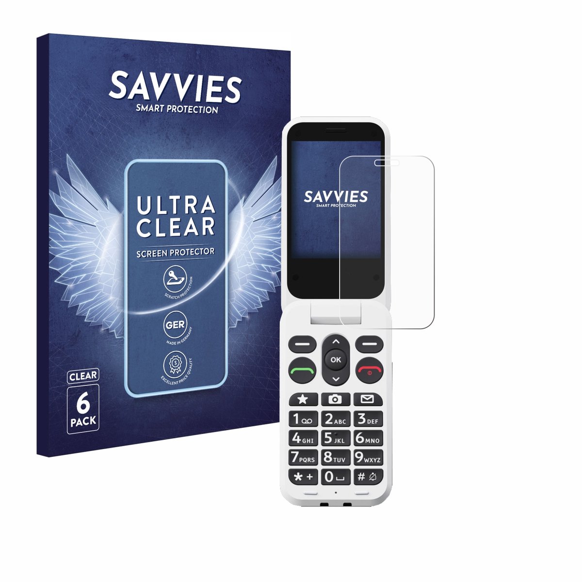 Savvies - Screenprotector voor Doro Leva L30 - Folie Beschermfolie transparant 6 Stuks