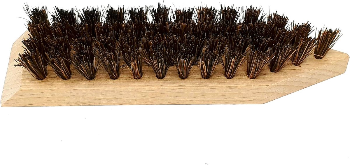 Famanu – Grote vuilborstel van hout met kokosvezels - geschikt voor schoonmaken van schoenen - laarzen en vloeren - duurzaam materiaal - stevig handvat - eenvoudig in gebruik
