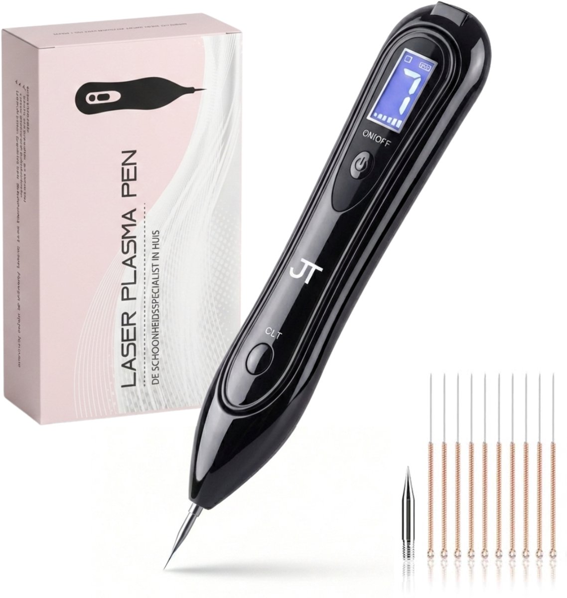 JT Beauty Care Laser Plasma Pen Zwart – Pigmentvlekken, Steelwratjes, Moedervlek Verwijderen - Huidverjonging – Laser Pen Gezicht - Sproeten Verwijderen Pen – Tattoo Verwijderen – Donkere Vlekken Verwijderen – Schoonheid - Huidverzorging