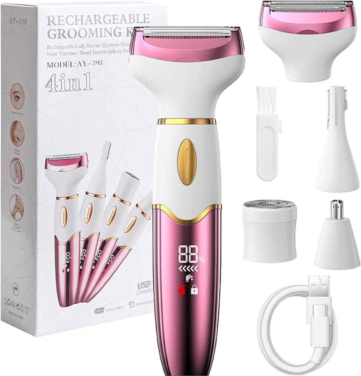 Verte 4-in-1 Ladyshaves Voor Vrouwen - Trimmer Vrouw - Elektrische Scheerapparaten Vrouwen - Scheerapparaat